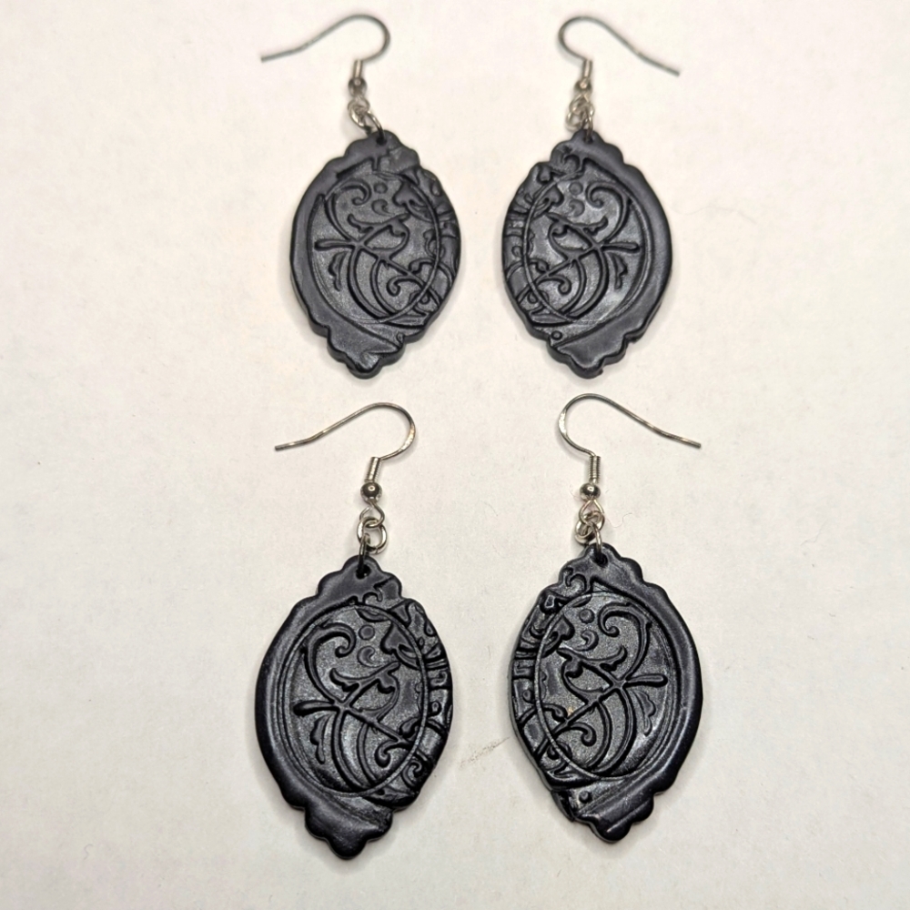 Gothic Art Nouveau Earrings - Picture 8 of 9